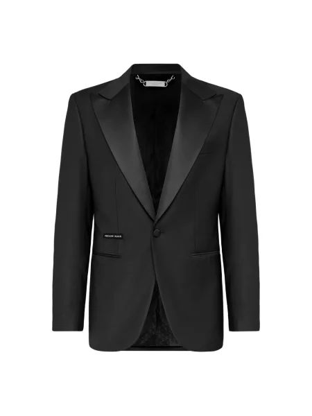 Marynarka Philipp Plein wełniana czarna