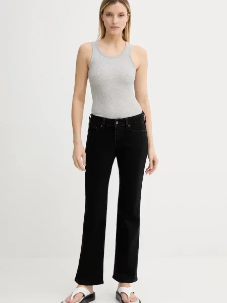 Levi's jeansy high waist czarne