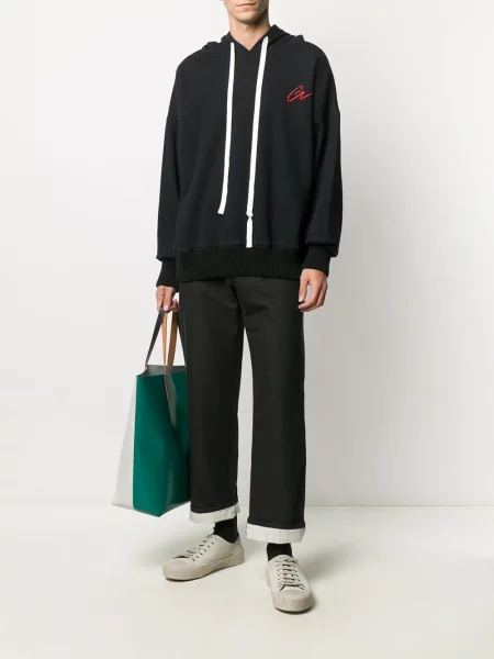 Hoodie Paul & Shark με κέντημα μπλε