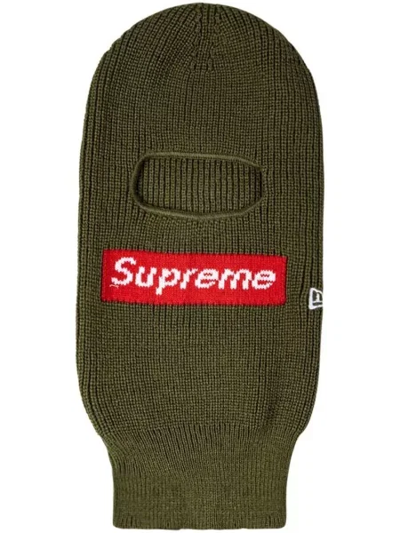 Căciulă Supreme tricotate cu autograf verde