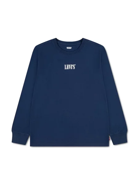 Levi's majica dugih rukava za djecu s pamukom CLASSIC TEE plava