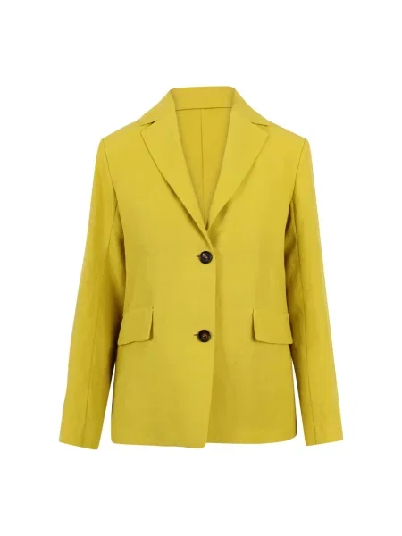 Lniana marynarka Max Mara żółta