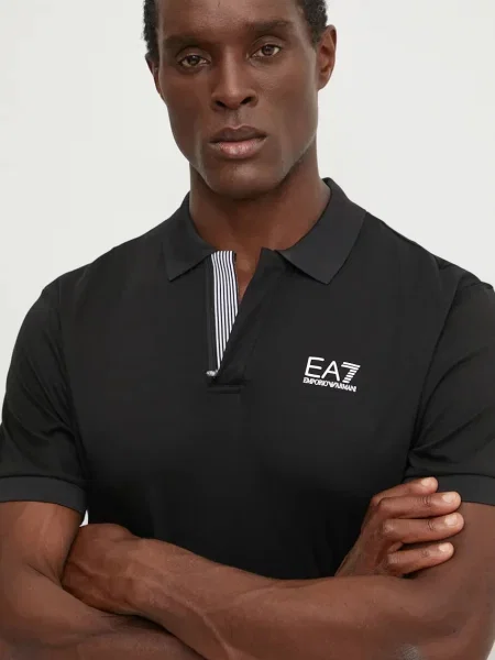Koszulka Emporio Armani Train 7 Lines Polo black czarne
