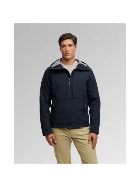 Kurtka z kapturem Superdry Trekker Softshell granatowy S niebieska