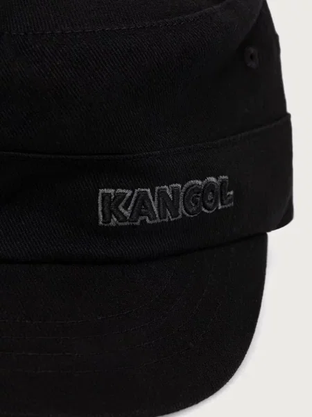 Kangol czapka z daszkiem z bawełną czarna