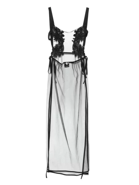 Rochie maxi Alchemy transparente de costum negru