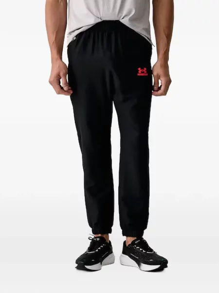 Pantaloni Under Armour cu imagine alergare negru