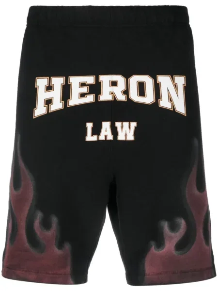 Pantaloni scurți Heron Preston cu imagine negru