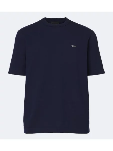 Tricou Prada cu autograf albastru