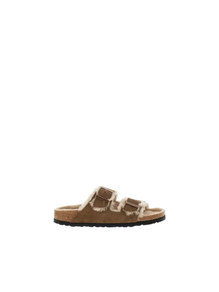 Birkenstock Klapki Arizona Shearling braun brązowe