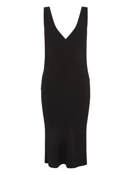 Rochie midi Paris Georgia cu decolteu în V până la genunchi de costum negru