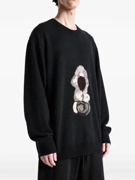 Lung pulover Ziggy Chen negru
