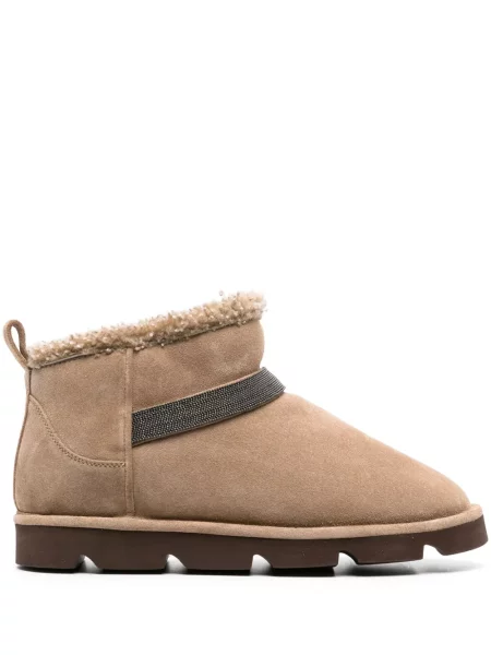 Botine Brunello Cucinelli din piele de căprioară