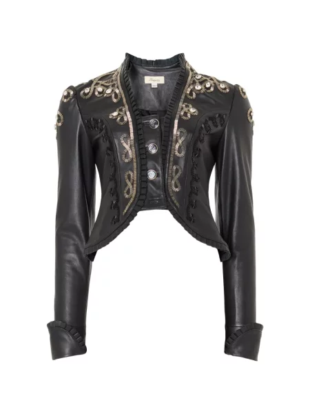 Geacă Temperley London cu broderie negru