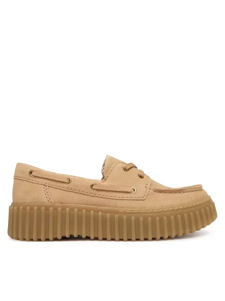 Pantofi Clarks Torhill Boat bej