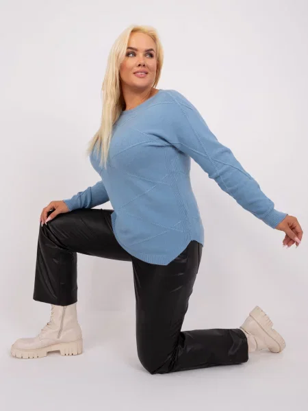 Pulover Fashionhunters albastru