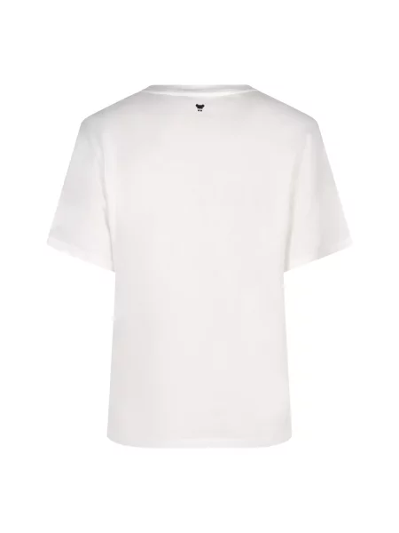 T-shirt o kroju slim fit z czystej bawełny model ‘DAGILE’ Weekend Max Mara biała