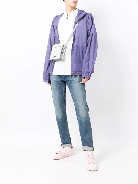 Plisovaná krátká kožená košile Polo Ralph Lauren hnědá