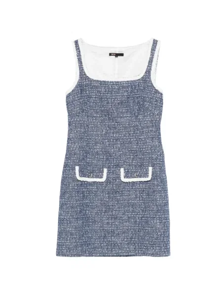 Mała mały sukienka mini Maje garniturowa niebieska