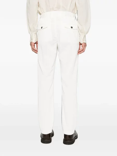 Pantaloni Eleventy de catifea cord alb