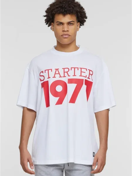 Tricou Starter Black Label din jerseu alb