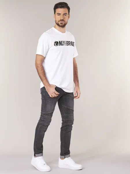 Tricou Diesel cu mâneci scurte alb