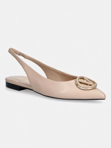 Valentino balerini din piele SLINGBACK FLAT bej