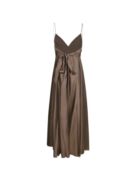 Rochie maxi Blanca Vita cu funde maro