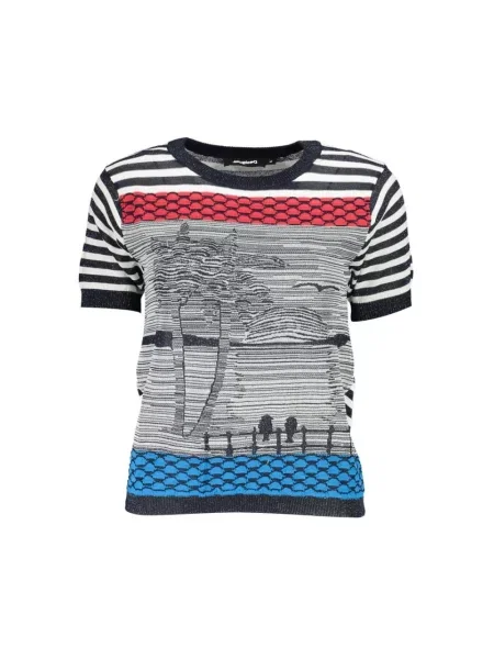Sweter Desigual niebieski