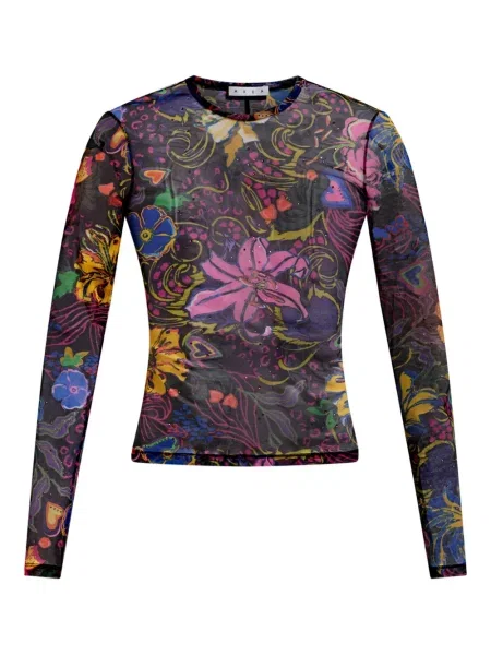 Топ Area от тюл черно