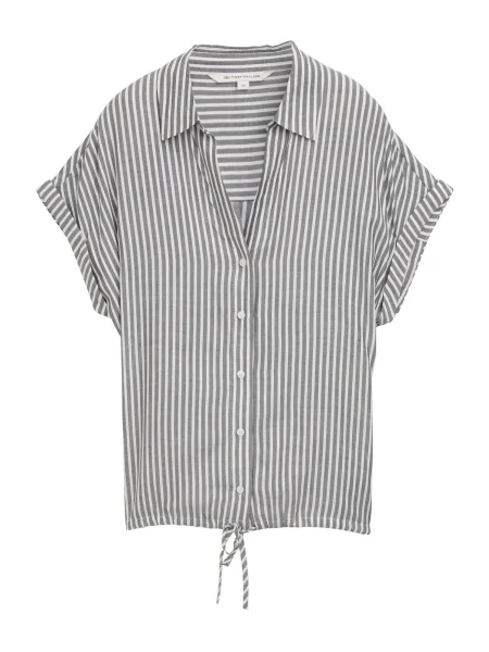 TOM TAILOR Bluza dimno modra bela