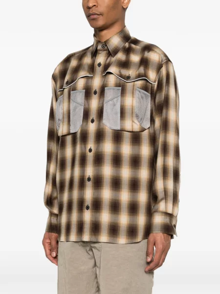 Карирана риза Kolor кафяво