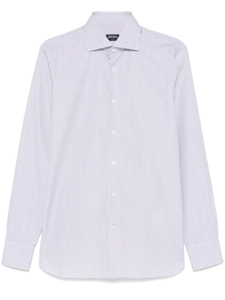 Pruhovaná košile Zegna modrá