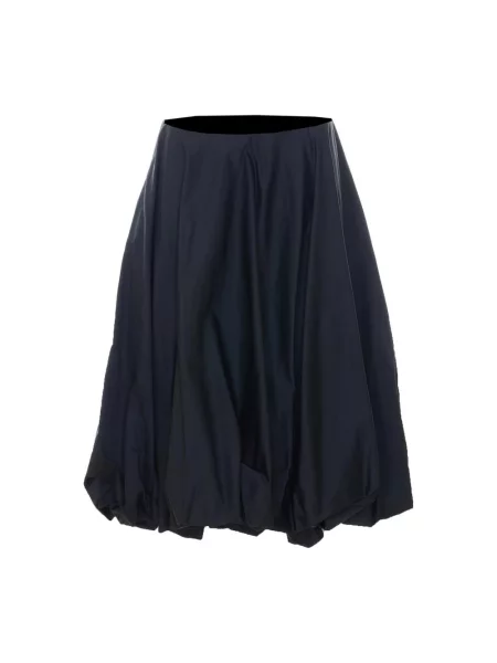 Lniana spódnica Balenciaga czarna