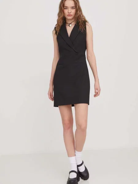 HUGO rochie mini mulata negru