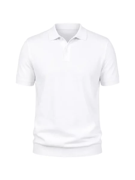 Scurt tricou polo Amaranto alb
