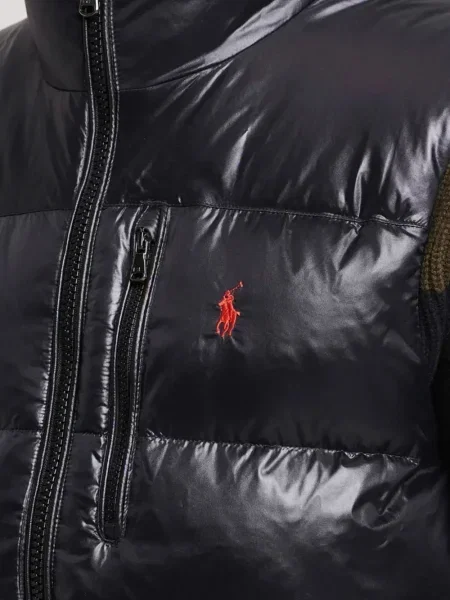 Кариран вълнен суичър с качулка Polo Ralph Lauren бродиран зелено