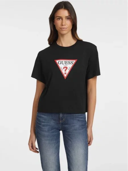 Guess Jeans Футболка Regular Fit чорний