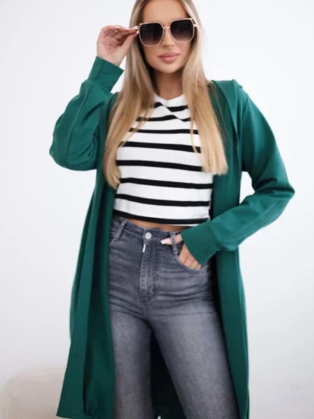 Cardigan Kesi cu imagine verde