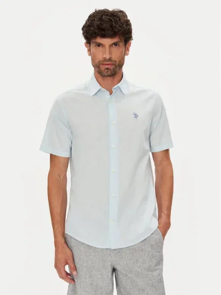 U.S. Polo Assn. Cămașă celest albastru