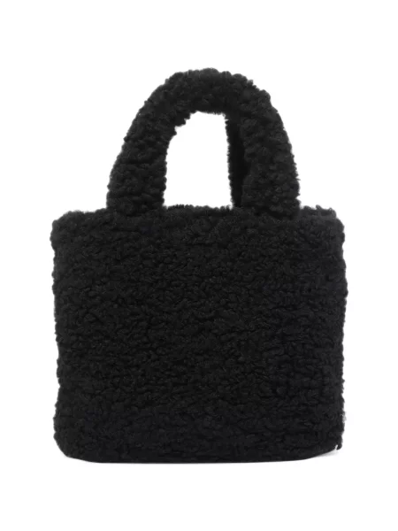Geantă shopper V°73 cu broderie negru