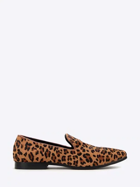 Loafersy skórzane brązowe