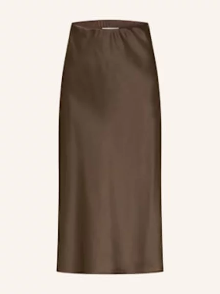 Comma Spódnica Satynowa braun