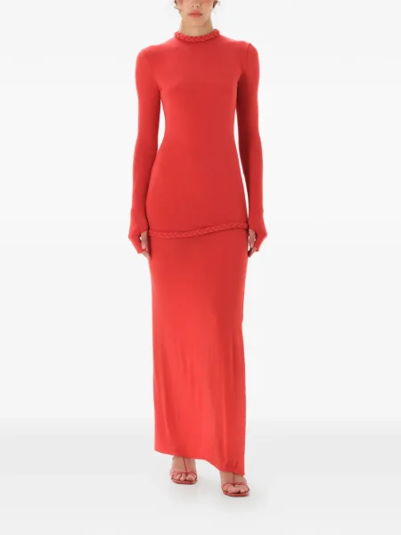 Rochie maxi Manuri de costum roșu
