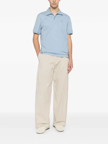 Tricou polo Sandro cu autograf albastru