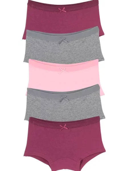 Figi panty z miękką bawełną 5 par szare