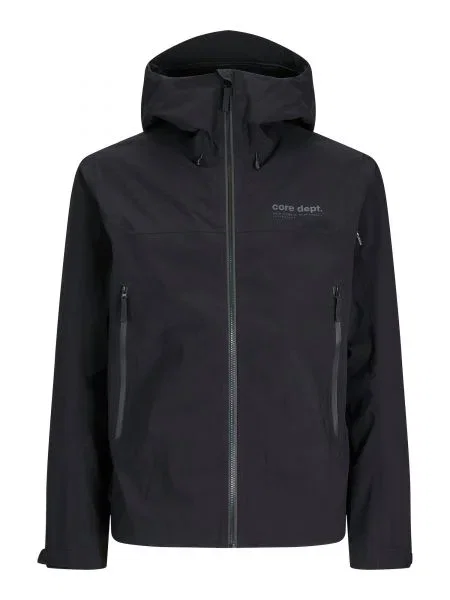JACK & JONES Geacă de primăvară-toamnă gri / negru alb