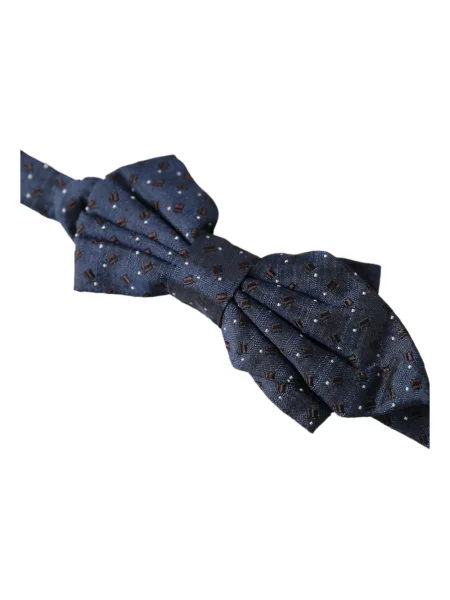 Krawat Dolce And Gabbana z kokardką niebieski