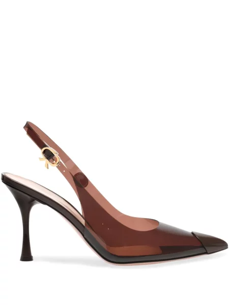 Pantofi cu toc Gianvito Rossi slingback maro