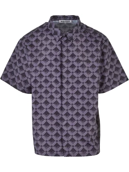 SENSE Košile fialová / tmavě fialová černá